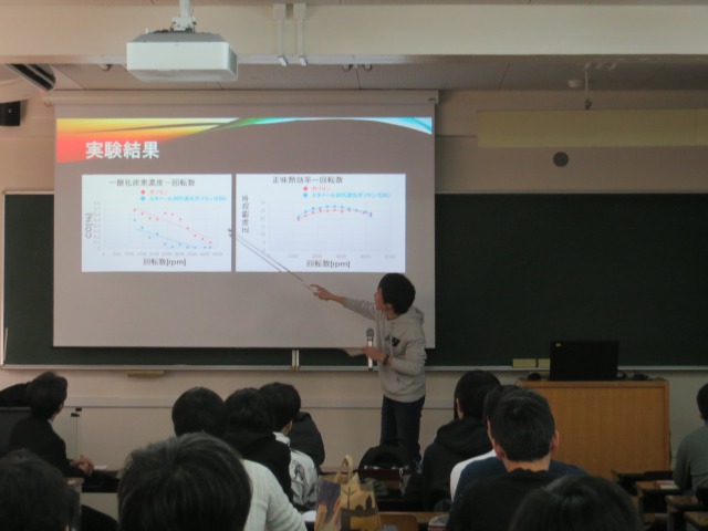 ものづくり・サイエンス総合学科の卒業研究発表会が行われました。